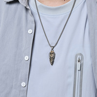 Collier pendentif en acier inoxydable de style nordique, lance de Odin viking, vente en gros