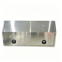 Boîte à outils en aluminium étanche avec tiroir en acier et loquet, étagères amovibles, boîte à outils Ute verrouillable, taille personnalisable, couvercle à ouverture latérale