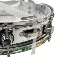 Promotion : Gros tambour basse en acier inoxydable 14x3,5 pouces avec peaux en papier huilé pour la musique jazz, funk, pop, latin – Idéal pour un jeu professionnel intensif