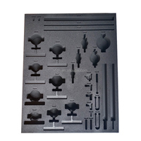 Insert en mousse EVA de protection en polyéthylène noir sur mesure pour l'électronique, emballage en mousse découpée haute densité pour