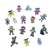 Patchs brodés personnalisés 3D pour enfants, motifs de dessins animés, à thermocoller, pour garçons et filles, badges de personnage intégral, pour vêtements, sacs à dos et chapeaux, DIY
