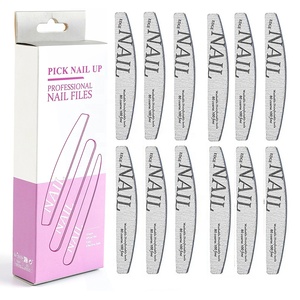 Cạnh Nail in Pick Nail up nhựa + Emery giấy nhám + EVA chất liệu Violet Nail tập 12 PZ làm móng tay thiết lập hoặc Kit - Product Image 4