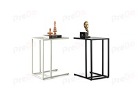 Table basse moderne carrée en métal, table de canapé à hauteur réglable, design minimaliste, cadre en fer, meubles de maison, décoration de salon