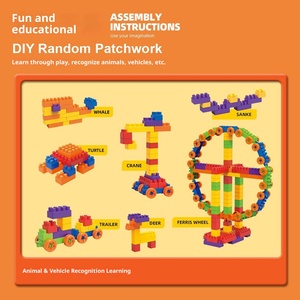 Trẻ Em Của Hạt Lớn DIY Xây Dựng Khối Giáo Dục Đồ Chơi Thiết Lập 40 Miếng Tưởng Tượng Sci-fi Chủ Đề Cho 5-7 Năm Tuổi ABS Nhựa - Product Image 4