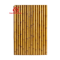 Postes de valla de plástico de bambú artificial para decoración exterior sin costuras, producto ecológico hecho de bambú crudo para decoración del hogar de villas
