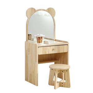 Muebles Infantiles, Mesa de Maquillaje para Niñas, Juego de <span class=keywords><strong>Tocador</strong></span> de Madera con Taburete para Juegos de Imitación de Princesa - Product Image 6