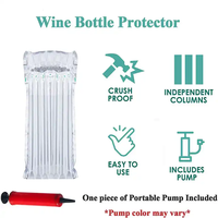 Protection de bord écologique en matériau PA+PE, bouteille de 750 ml, emballage gonflable en rouleau, emballage à bulles, emballage à colonnes d'air, vin