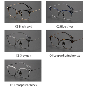 Anti <strong>Blue</strong> Light Blocking Glasses New Designer Square Optical Eye Glasses Women Men Acetate Spects Oversized Eyeglasses Frames - Product Image 4