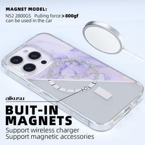 Aikusu Nouvelle Arrivée Coque de Téléphone Anti-Choc Scintillante en Époxy avec Impression UV Personnalisée pour iPhone 17 16 15 Pro Max - Product Image 4