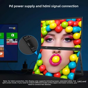 จอภาพพกพาแบบสองจอขนาด 18.5 นิ้ว 120Hz ปรับขึ้น<span class=keywords><strong>ลง</strong></span>ได้ ติดผนังได้ ใช้เป็นจอเสริมภายนอกสำหรับแล็ปท็อป - Product Image 3