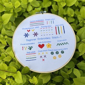 Charmkey Básico Ponto Cruz Kit DIY Bordado Conjunto para Iniciantes Bordado Rodada Costura Artesanato Kit - Product Image 6