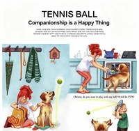 Balles de tennis colorées haute visibilité, résistantes aux morsures, hautement élastiques et durables, balles d'entraînement pour chiens pour terrains durs, en terre battue et en gazon