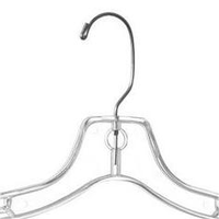 Cintre transparent flexible de 17 pouces en PP-PS-ABS pour robe de mariée, antidérapant, multifonction, robuste, pour armoire, sac transparent cristallin