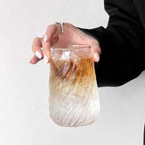 新しいサイクロン不規則なテクスチャ耐熱カップ氷河アイスアメリカンラテ水オートミールミルクグラス - Product Image 6