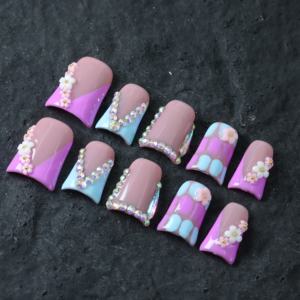 Uñas Postizas Acrílicas de Cobertura Completa, Cortas, al por Mayor, Marca Privada, Alta Calidad, Hechas a Mano - Product Image 3