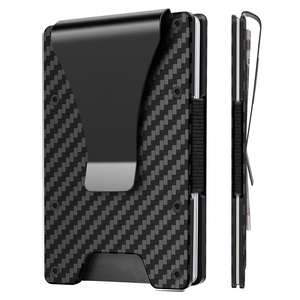 Front Pocket <b>Wallet</b> for Men <b>RFID</b> Blocking Aluminum Card Holder with Cash Clip - Product Image 1