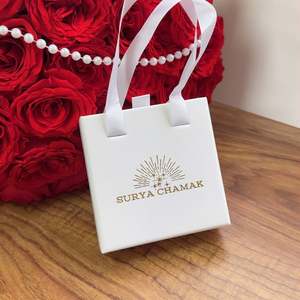 Boîtes de rangement pour bijoux en carton avec logo personnalisé imprimé, boîtes cadeaux pour bijoux en papier - Product Image 5