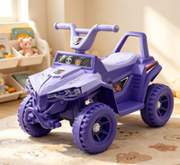 Quad électrique multicolore pour enfants, tout-terrain, avec roues larges et design anti-retournement, idéal comme cadeau surprise pour les enfants d'âge préscolaire