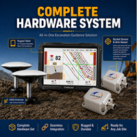 Système de nivellement pour excavatrice amphibie avec affichage LED, GNSS RTK, système de contrôle intelligent 3D, pièces de diagnostic pour engins de construction