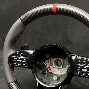 Volant en cuir perforé en fibre de carbone Ho't compatible avec Mercedes <span class=keywords><strong>AMG</strong></span> C63 E63 A45 CLA GLA CLS GLS W205 W204 G63 S63 GTS - Product Image 5