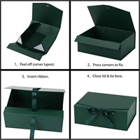 Cajas de Regalo Rígidas Magnéticas Plegables de Lujo con Logotipo Personalizado Impreso, con Materiales Reciclados y Laminación Brillante/Mate