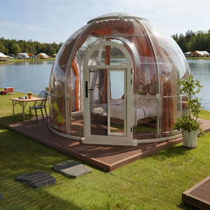 <span class=keywords><strong>Pod</strong></span> de camping luxueux et moderne en PVC imperméable avec ciel étoilé et moustiquaire, tente dôme en polycarbonate - Product Image 4