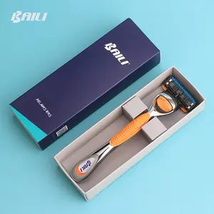 Baili gift box five 5 blade razor mens system rasoio da barba