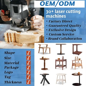 طاولة قهوة خشبية زخرفية رائجة للمنزل والمكتب وغرفة الطعام، تصميم بسيط، طاولة قهوة خشبية مستديرة عصرية - Product Image 6