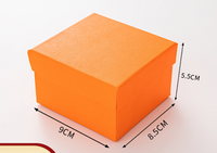Boîte à montre en papier recyclé de luxe, emballage personnalisé, boîte cadeau avec ruban à nœud, boîte à bijoux orange, cadeaux d'affaires
