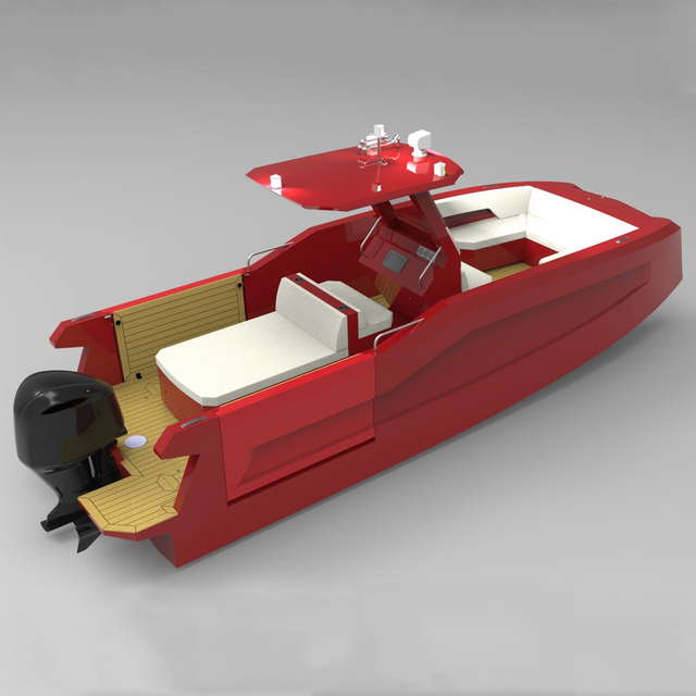 24FT Aluminum Twin Hull Electric Catamaran Yacht Hard-Top Sailboat with Sunbed Outboard Engine for Sale