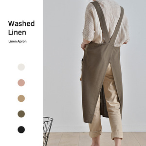 <span class=keywords><strong>Tablier</strong></span> en <span class=keywords><strong>lin</strong></span> lavé de style <span class=keywords><strong>japonais</strong></span> minimaliste pour hommes et femmes, <span class=keywords><strong>tablier</strong></span> rétro pour la maison - Product Image 3