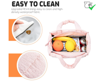Sac fourre-tout matelassé isotherme en nylon pour femme Lifestyle, sac à déjeuner rembourré léger et imperméable pour le travail, les pique-niques