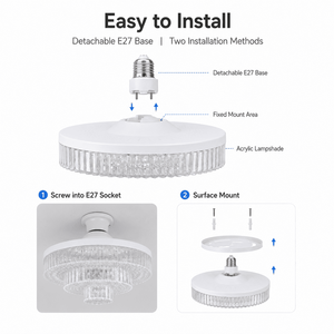 Lustres KEOU 50W 80W, luminaires suspendus modernes de luxe pliables en polycarbonate pour salon et chambre à coucher - Product Image 4