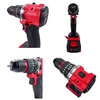 Perceuse à percussion complète en gros d'usine avec batterie 21V, chargeur rapide, pour le travail du bois et le bricolage, ensemble de perceuse à percussion électrique