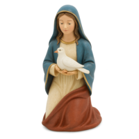 WeiVista Figurines de la Vierge Marie en résine Madonna avec bébé Jésus et colombe Décoration religieuse en gros