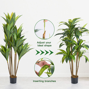 <b>Artificial</b> Dracaena <b>Tree</b> with Pot Realistic Faux Tropical Plant Bendable <b>Branches</b> Indoor Outdoor Home Office Garden Decor - Product Image 3