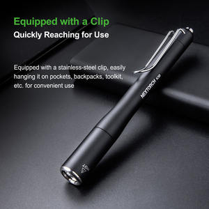 K30 गुलाबी एल्यूमीनियम मिश्र धातु सामरिक फ्लैशलाइट 200 लुमेन एडc रिचार्जेबल बैटरी क्लिप-ऑन जेब मिनी पेन लाइट आईपी 44 स - Product Image 6