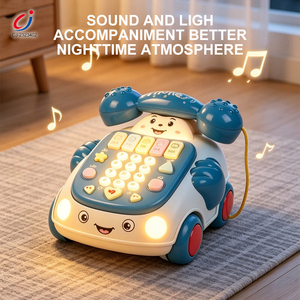 Jouet de voiture pour enfants, ligne de traction, apprentissage intelligent, dessin animé, multifonction, musique éducative, téléphone - Product Image 3