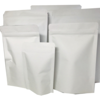 Pochette d'emballage à thé en Kraft à fermeture thermique, unités, sac en papier de rangement d'impression avec fermeture éclair en plastique pour le café