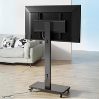 XZSY-02 Soporte de TV Manual Ajustable en Altura con Capacidad de Carga de 50 kg Negro/Blanco 90 °   Soporte de TV Giratorio para televisores de 42 a 75 pulgadas