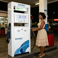 Distributeur de carburant essence/diesel à faible entretien pour stations-service au Soudan, précision de 0,25 %, débit de 5 à 55 L/min, conception durable, minimaliste