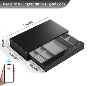 CEQSAFE Smart Wardrobe Accessories Fashion Safe <b>Box</b> Drawer Fingerprint Safe <b>Box</b> Big Led Display Fingerprint Safe <b>Box</b> for Home - Product Image 5