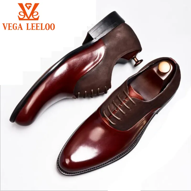 Formal men leather shoes Genuine Leather Oxfords Shoes high quality men's casual Handmade dress Shoes