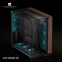 Thermalright A70 Vision V2 ATX Caso juegos tres lados sin columna de vidrio 8 CPU Fans Ranuras con pantalla LCD de 9,16 pulgadas