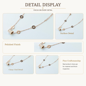 Bracelet à breloques en zircon en acier inoxydable en gros pour femmes, bijoux de mode Vefiery OEM ODM - Product Image 4