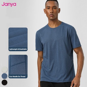 Janya 2025, camiseta de gimnasio <span class=keywords><strong>para</strong></span> hombre, tela de punto transpirable, camiseta atlética <span class=keywords><strong>para</strong></span> deportes al aire libre, cuello cómodo, nueva camiseta transpirable <span class=keywords><strong>para</strong></span> gimnasio - Product Image 5