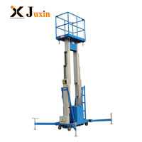 Plateforme élévatrice mobile électrique hydraulique verticale en aluminium à mât simple/double, réglable de 4 à 16 m, petite échelle de travail aérien