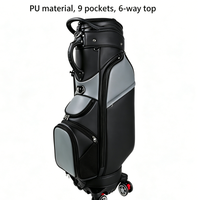 Sac de golf en cuir PU haute élasticité avec roulettes rétractables, étanche et durable, pour joueurs d'élite – Essentiels de voyage