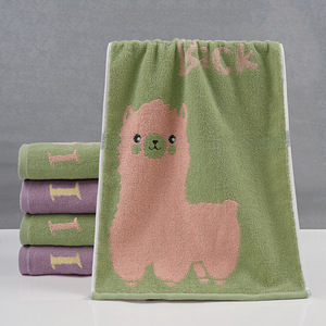 <strong>Kim</strong> Ryan Thickened Colored Yarn Towel 34x74cm Cartoon Style Absorbent Polyester Cotton Face Towel Home Use - Product Image 3