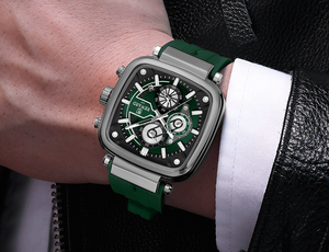 REWARD 831509M Reloj de Lujo Deportivo de Cuarzo para Hombre, Cuadrado, Resistente al Agua, con Calendario, Cronógrafo, Luminoso, Reloj Masculino, Reloj Hombre - Product Image 3